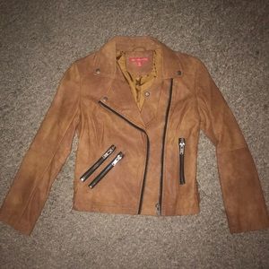 Saks Fifth Ave talking leather jacket trash NWOT